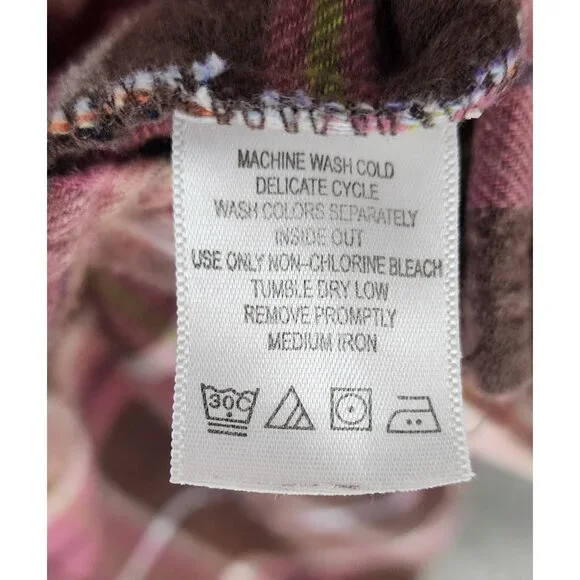 Mainstreet Blues Shirt Womens 3X Multicolor Bleached Flannel Patchwork Vintage - Picture 10 of 10